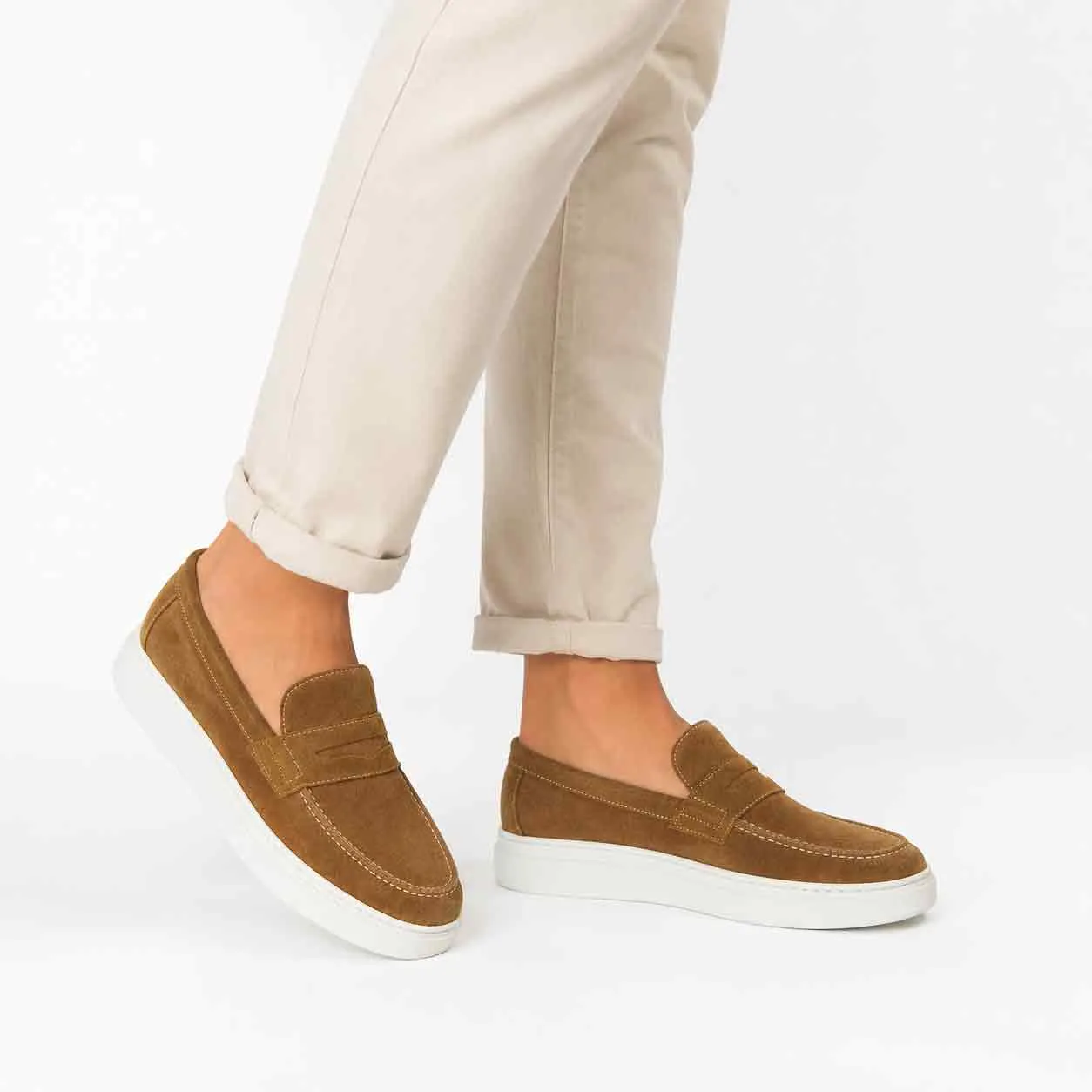 Moccasin pour homme 270 marron  daim     miniature